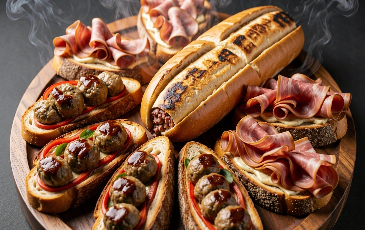 Assorted sandwich platters