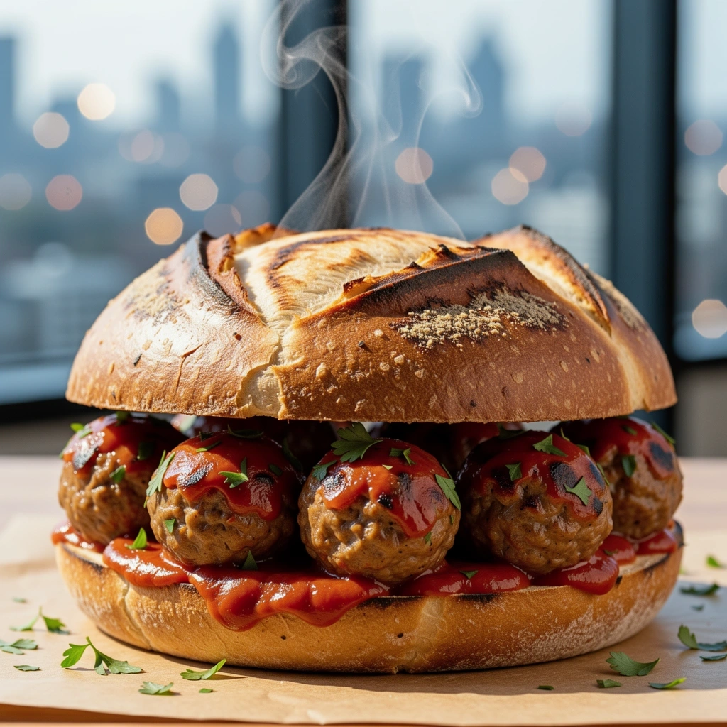 Fresh hot sub sandwich