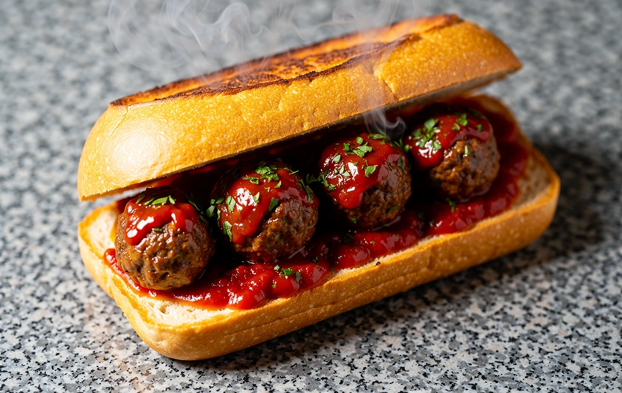 Artisanal hot sub sandwich
