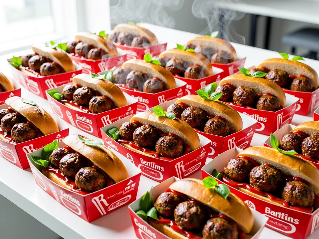 Corporate sandwich catering setup